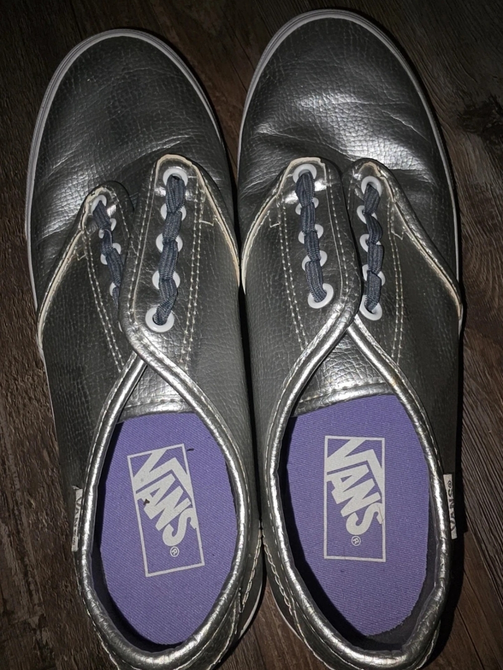 Vans Off The Wall Metallic Silver Sneakers - Women’s 9.5 NWOT